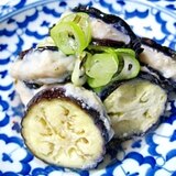 茄子のひき肉はさみ　うま塩味